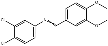 (3,4-dichlorophenyl)(3,4-dimethoxybenzylidene)amine 结构式