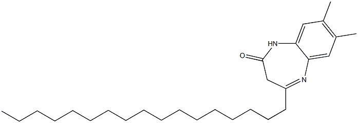 4-heptadecyl-7,8-dimethyl-1,3-dihydro-1,5-benzodiazepin-2-one 结构式