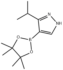 3-异丙基-4-(四甲基-1,3,2-二氧杂硼环戊烷-2-基)-2H-吡唑 结构式