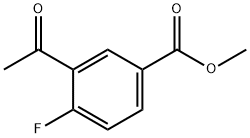 3-乙酰基-4-氟苯甲酸甲酯 结构式