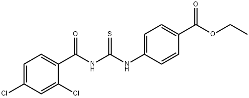 ethyl 4-({[(2,4-dichlorobenzoyl)amino]carbonothioyl}amino)benzoate 结构式