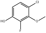4-CHLORO-2-FLUORO-3-METHOXYPHENOL 结构式