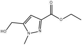 5-(羟甲基)-1-甲基-1H-吡唑-3-羧酸乙酯 结构式