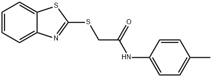 2-(benzo[d]thiazol-2-ylthio)-N-(p-tolyl)acetamide 结构式