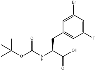 N-Boc-3-bromo-5-fluoro-L-phenylalanine 结构式