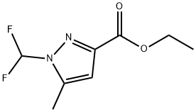 Ethyl 1-(difluoromethyl)-5-methyl-1H-pyrazole-3-carboxylate 结构式