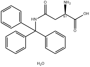 (R)-2-氨基-4-氧代-4-(三苯甲基氨基)丁酸水合物 结构式