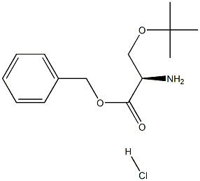 (R)-苄基-2-氨基-3-(叔丁氧基)丙酸甲酯盐酸盐 结构式