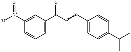 (2E)-1-(3-nitrophenyl)-3-[4-(propan-2-yl)phenyl]prop-2-en-1-one 结构式