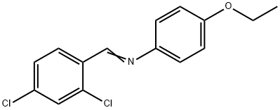 N-(2,4-dichlorobenzylidene)-4-ethoxyaniline 结构式