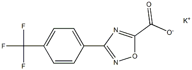 3-(4-(三氟甲基)苯基)-1,2,4-恶二唑-5-羧酸乙酯钾盐 结构式