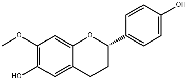 6,4'-DIHYDROXY-7-METHOXYFLAVAN 结构式