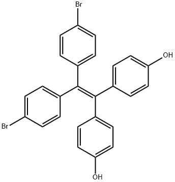 [1,1-二(4-溴苯基)-2,2-二(4-羟基苯基)]乙烯 结构式