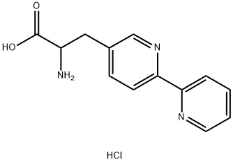 3-([2,2'-Bipyridin]-5-yl)-2-aminopropanoic acid hydrochloride 结构式