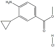METHYL 4-AMINO-3-CYCLOPROPYLBENZOATE HYDROCHLORIDE 结构式