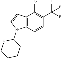 4-溴-1-四氢吡喃-2-基-5-(三氟甲基)吲唑 结构式