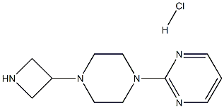 2-(4-(Azetidin-3-yl)piperazin-1-yl)pyrimidine hydrochloride 结构式