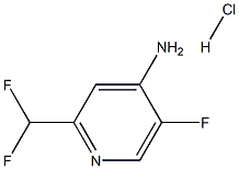 2-(Difluoromethyl)-5-fluoropyridin-4-amine hydrochloride 结构式