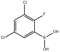 (3,5-二氯-2-氟苯基)硼酸 结构式