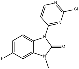 1-(2-氯嘧啶-4-基)-5-氟-3-甲基-1H-苯并[D]咪唑-2(3H)-酮 结构式