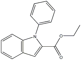 1H-Indole-2-carboxylicacid, 1-phenyl-, ethyl ester 结构式