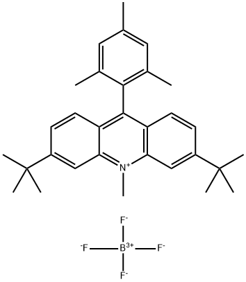 3,6-二叔丁基-9-间 - 甲基-10-甲基吖啶-10-四氟硼酸盐 结构式