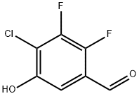 4-氯-2,3-二氟-5-羟基苯甲醛 结构式