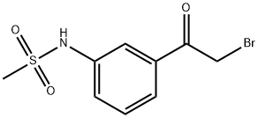 N-[3-(2-溴乙酰基)苯基]甲磺酰胺 结构式