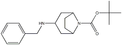 英文名称:TERT-BUTYL (1R,3R,5S)-3-(BENZYLAMINO)-8-AZABICYCLO[3.2.1]OCTANE-8-CARBOXYLATE 结构式