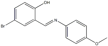 Phenol,4-bromo-2-[[(4-methoxyphenyl)imino]methyl]- 结构式