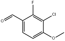 3-Chloro-2-fluoro-4-methoxybenzaldehyde 结构式