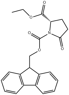 ETHYL (S)-N-FMOC-PYROGLUTAMATE 结构式
