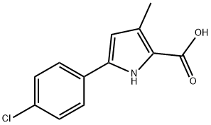 5-(4-氯苯基)-3-甲基-1H-吡咯-2-羧酸 结构式