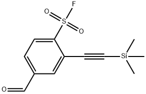 4-甲酰基-2-((三甲基甲硅烷基)乙炔基)苯磺酰氟 结构式