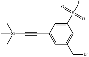 3-(溴甲基)-5-((三甲基甲硅烷基)乙炔基)苯磺酰氟 结构式