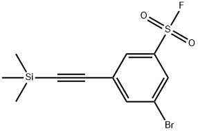 3-溴-5-((三甲基甲硅烷基)乙炔基)苯磺酰氟 结构式