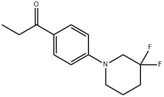 1-(4-(3,3-difluoropiperidin-1-yl)phenyl)propan-1-one 结构式