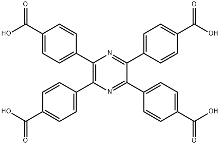 4,4',4",4"'-(吡嗪-2,3,5,6-四烷基)四苯甲酸 结构式