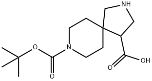 8-(叔-丁氧羰基)-2,8-二氮杂螺[4.5]癸烷-4-羧酸 结构式