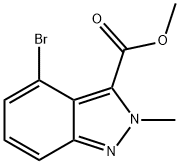methyl 4-bromo-2-methyl-2H-indazole-3-carboxylate 结构式