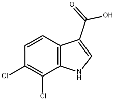 6,7-dichloro-1H-indole-3-carboxylic acid 结构式