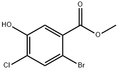 methyl 2-bromo-4-chloro-5-hydroxybenzoate 结构式