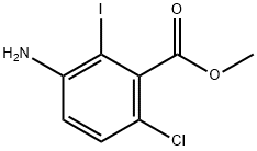 3-Amino-6-chloro-2-iodo-benzoic acid methyl ester 结构式