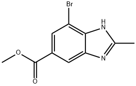 4-溴-2-甲基苯并咪唑-6-甲酸甲酯 结构式