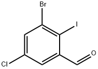 3-Bromo-5-chloro-2-iodo-benzaldehyde 结构式