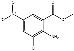 2-氨基-3-氯-5-硝基苯甲酸甲酯 结构式