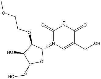 5-Hydroxymethyl-2'-O-(2-methoxyethyl)uridine 结构式
