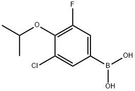 3-氯-5-氟-4-异丙氧基苯基硼酸 结构式