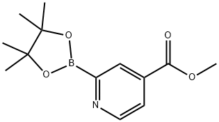 2-(4,4,5,5-四甲基-1,3,2-二氧硼杂环戊烷-2-基)-4-吡啶羧酸甲酯 结构式