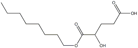2-Hydroxy-pentanedioic acid 1-octyl ester 结构式